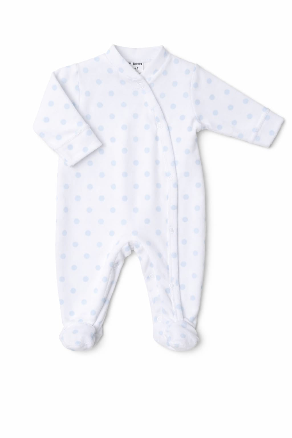 Pijama Terciopelo Lunares Azul