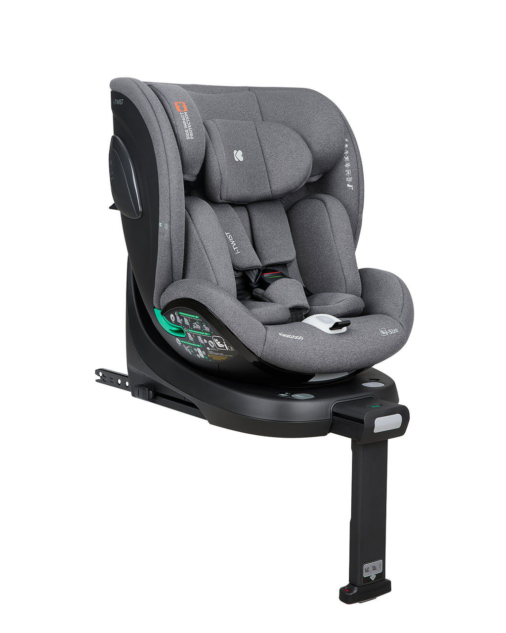Silla de Auto I-Twist Kikkaboo (40-150cm) Gris