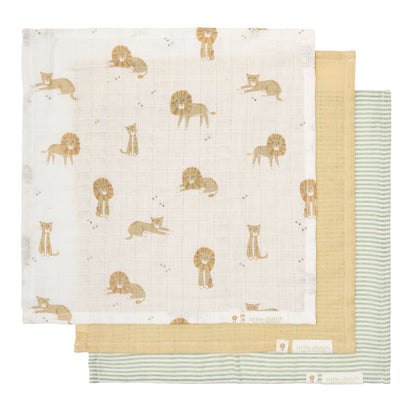 Set 3 Muselinas 25x25 León Little Duch