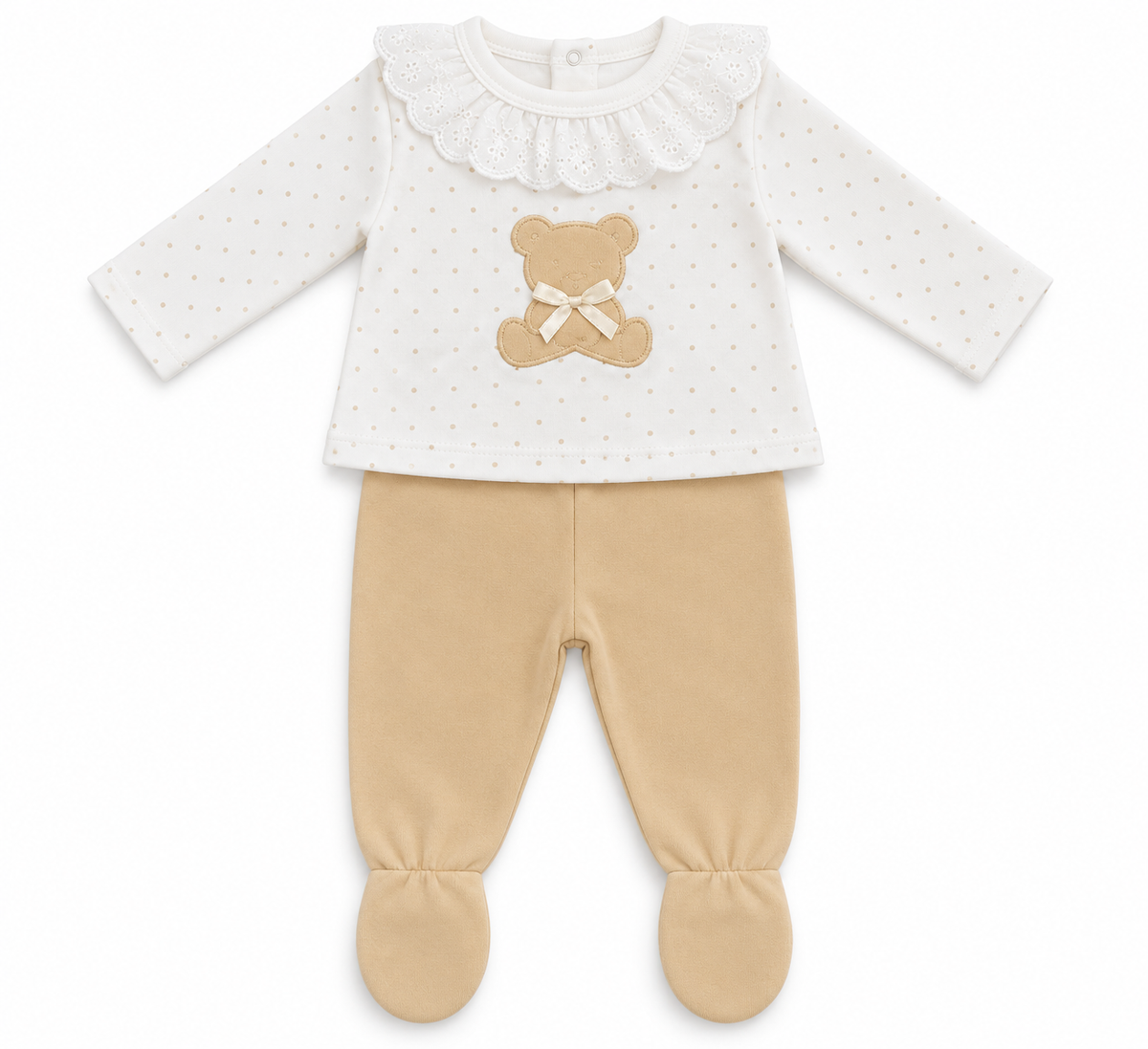 Pijama Lunares Beige