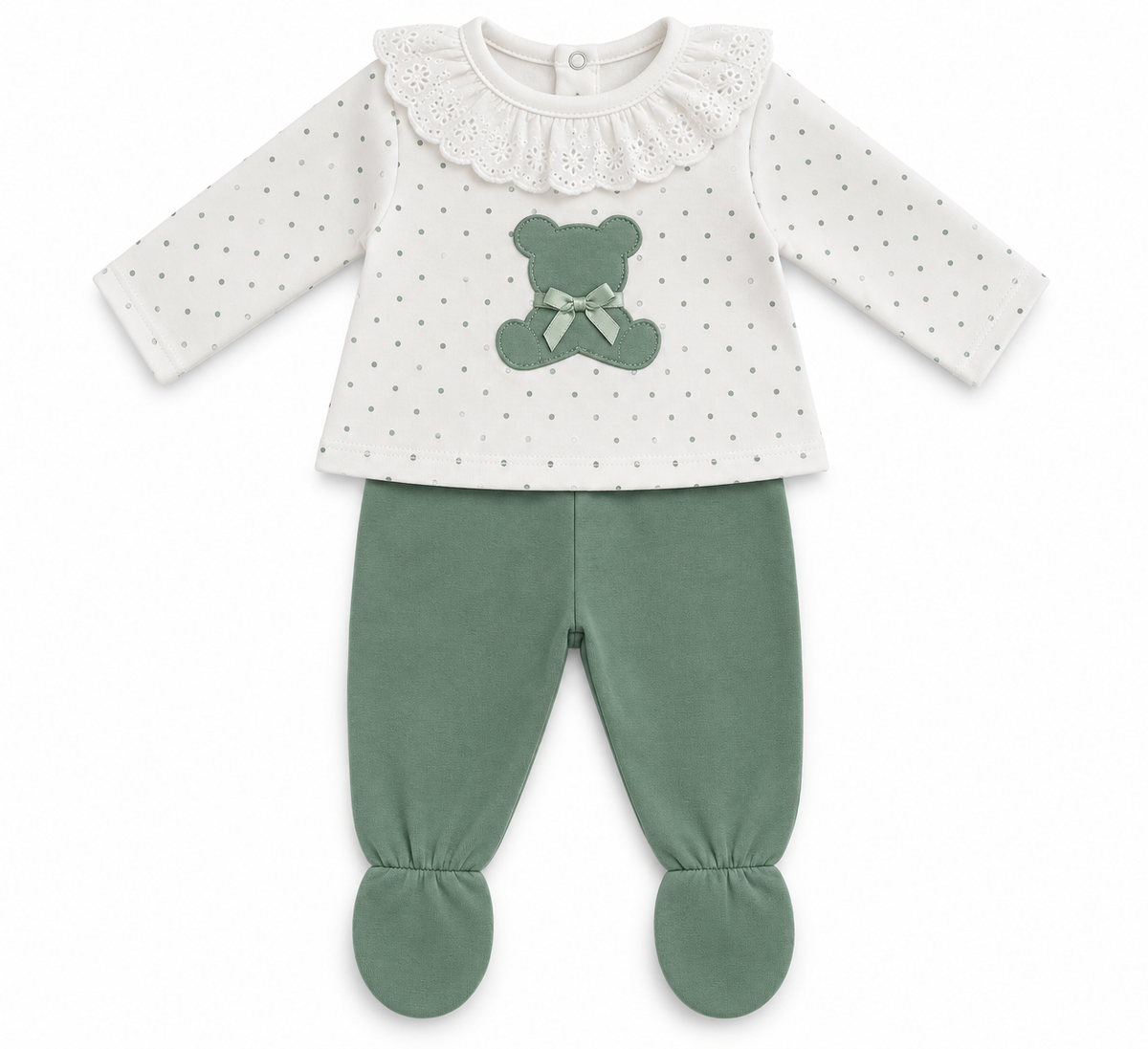 Pijama Lunares Verde