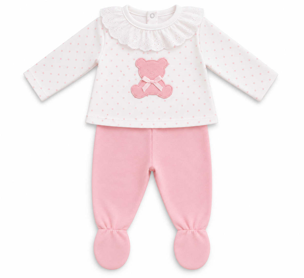 Pijama Lunares Rosa Bebé