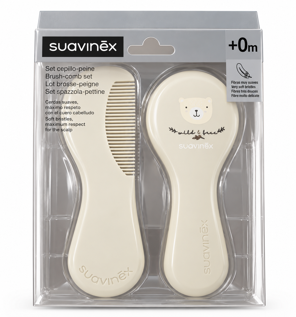 Set Cepillo Y Peine Beige Suavinex