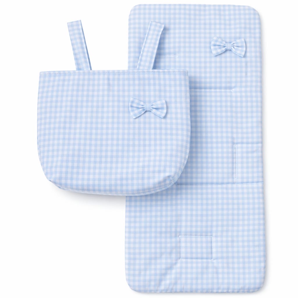 Pack Bolso + Colchoneta Vichy Azul