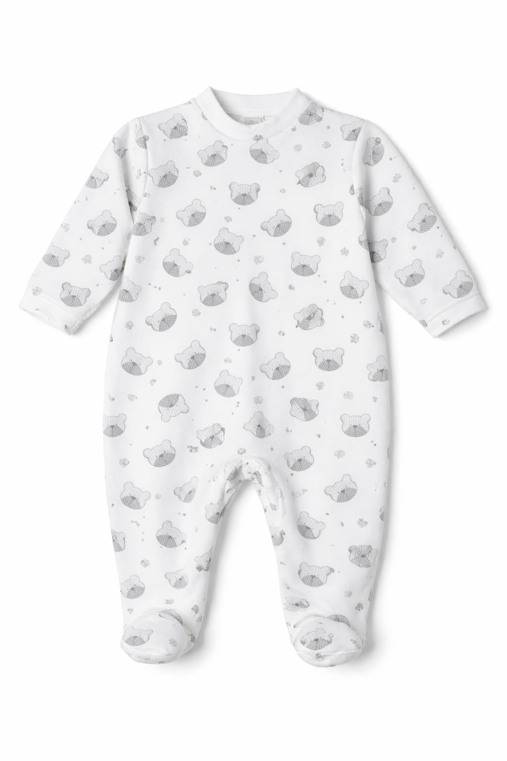 Pijama Terciopelo Ositos Gris