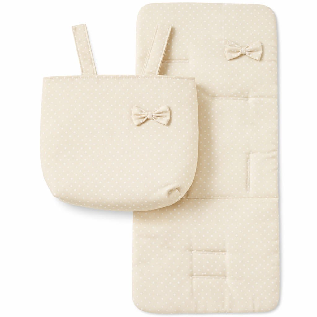 Pack Bolso + Colchoneta Lunares Beige