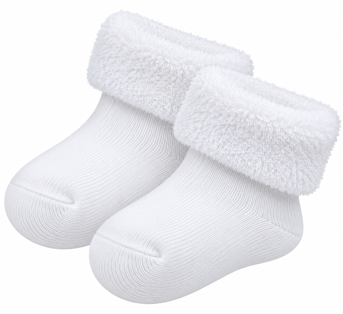 Calcetines Lisos Con Rizos Térmicos Blanco