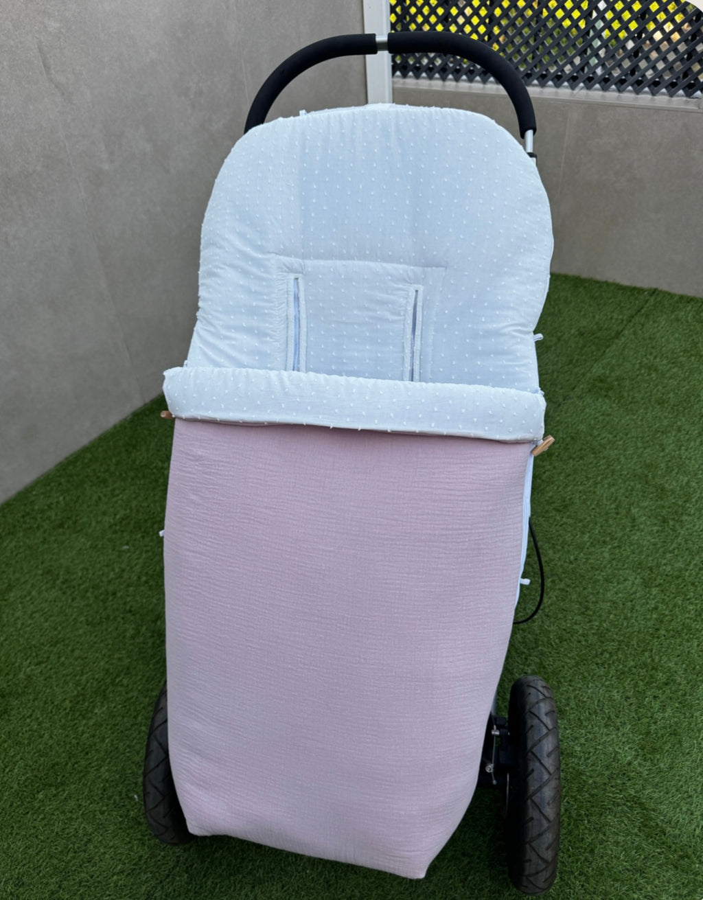 Saco Silleta Muselina con Plumeti