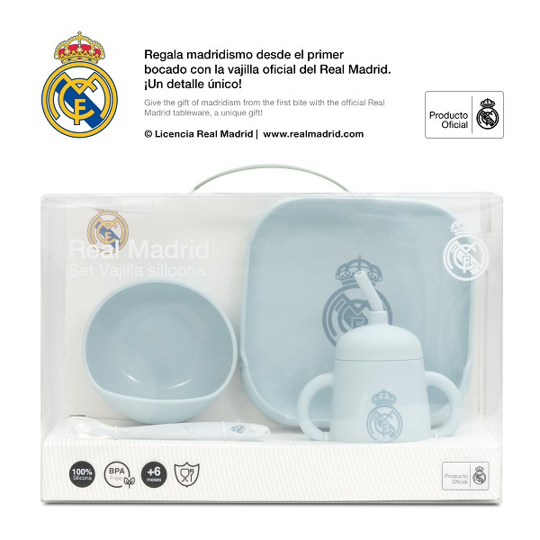Vajilla Real Madrid Silicona Azul
