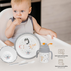 Vajilla Animalitos Gris