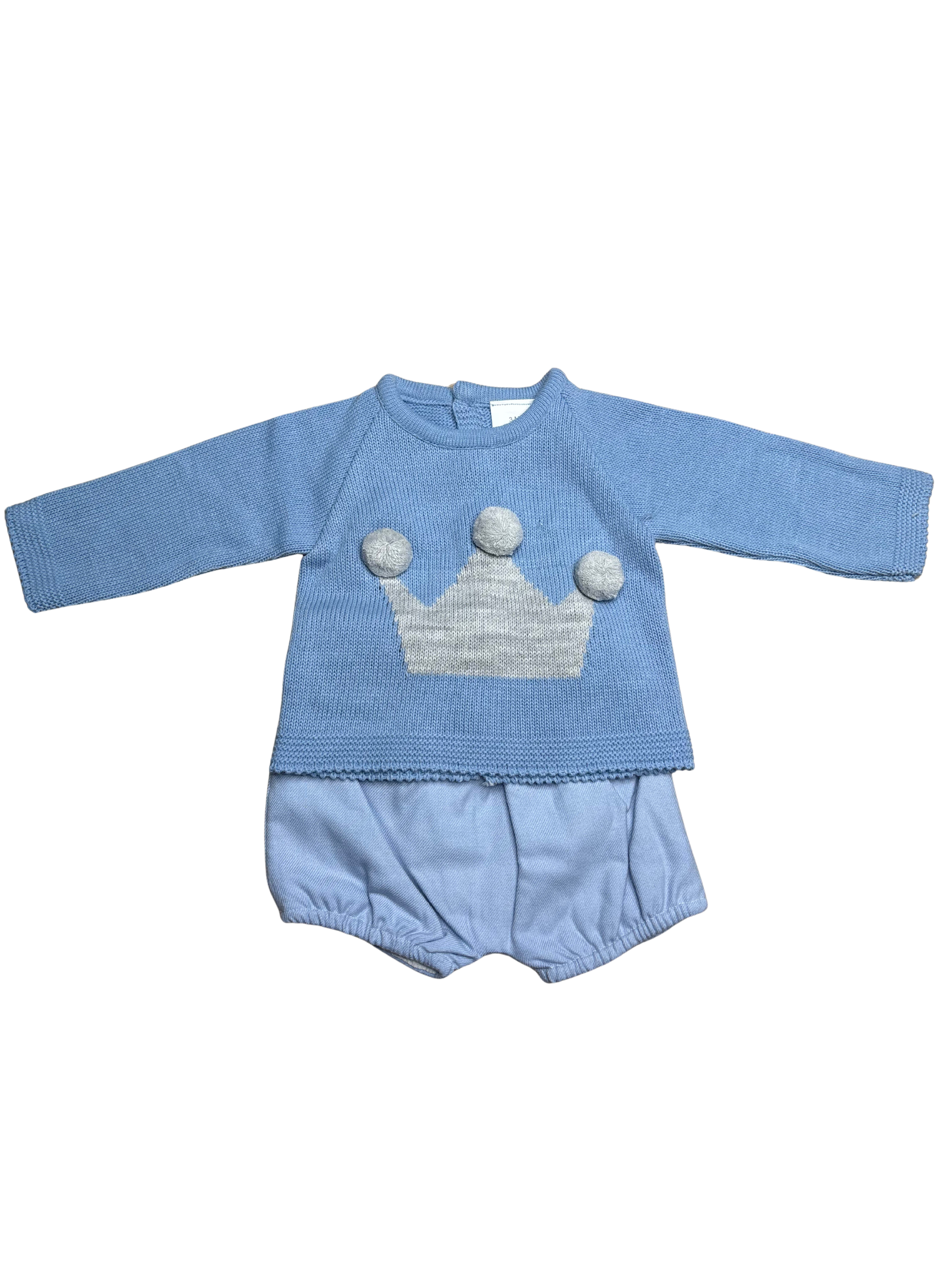 Conjunto Corona Lana Azul