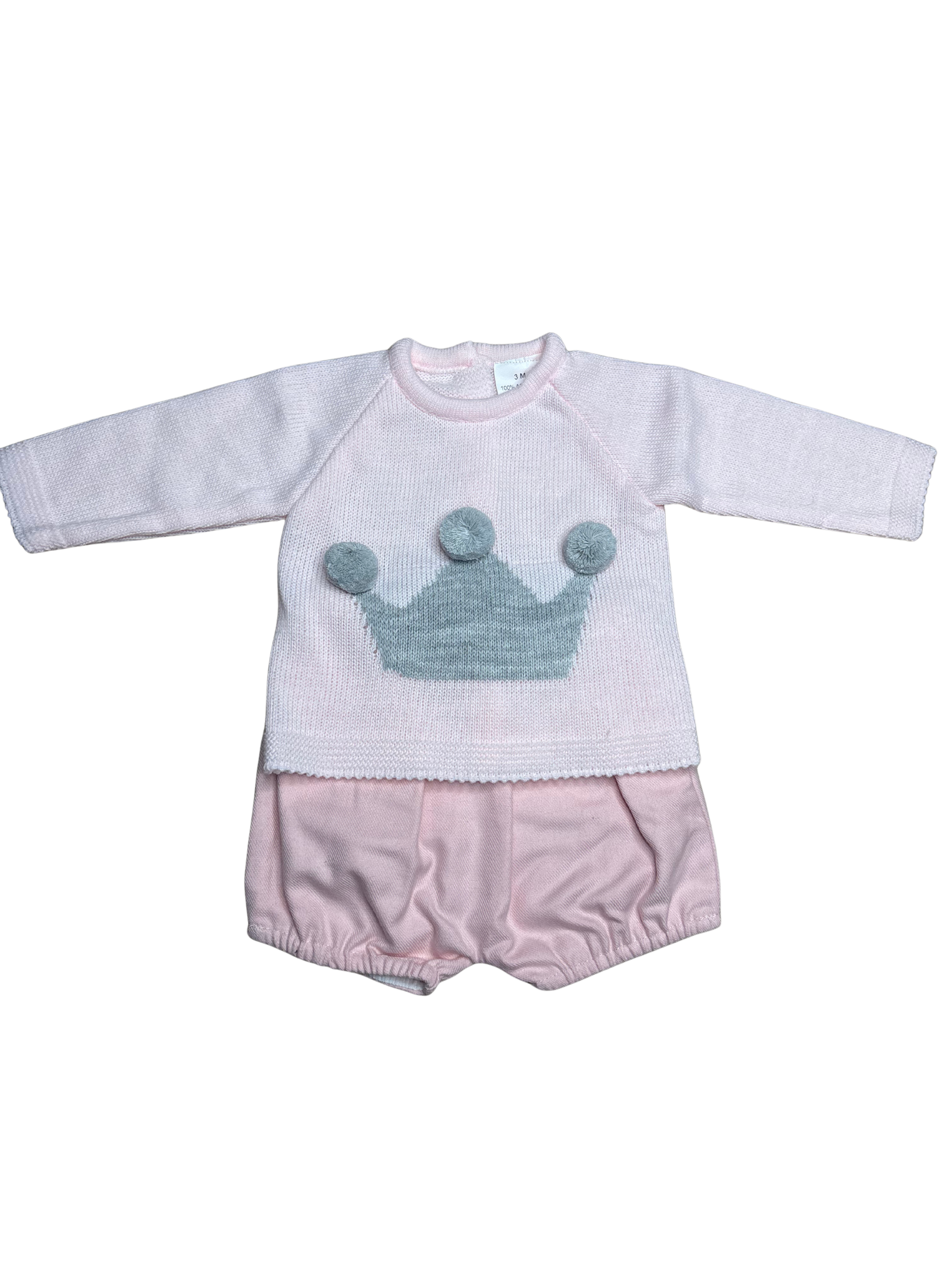 Conjunto Corona Lana Rosa