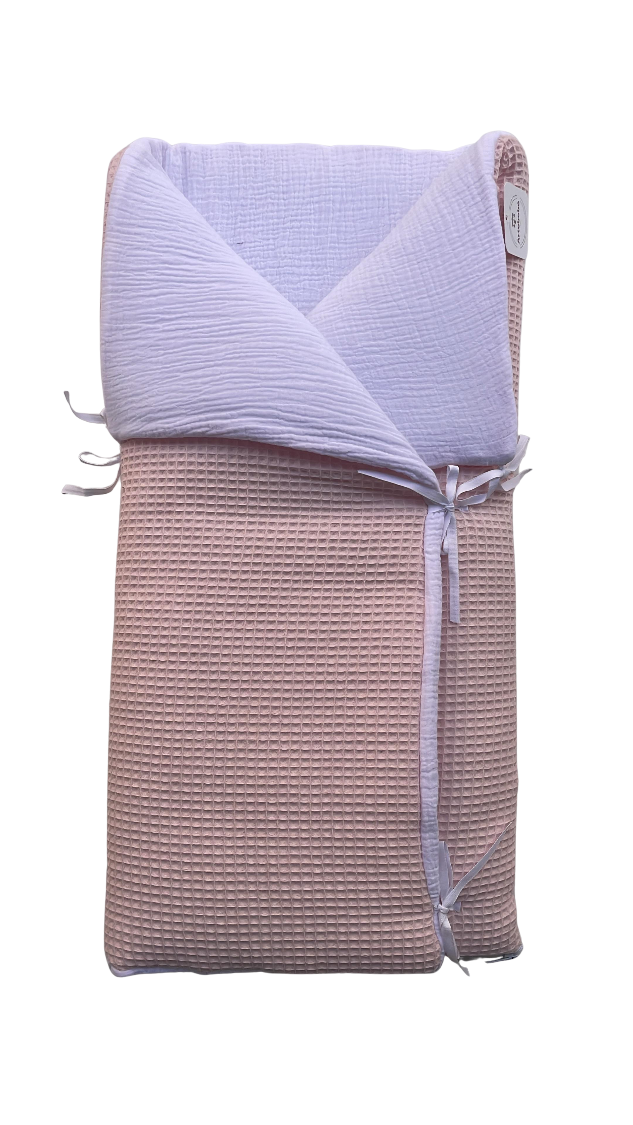 Saco Waffle Rosa Bebé