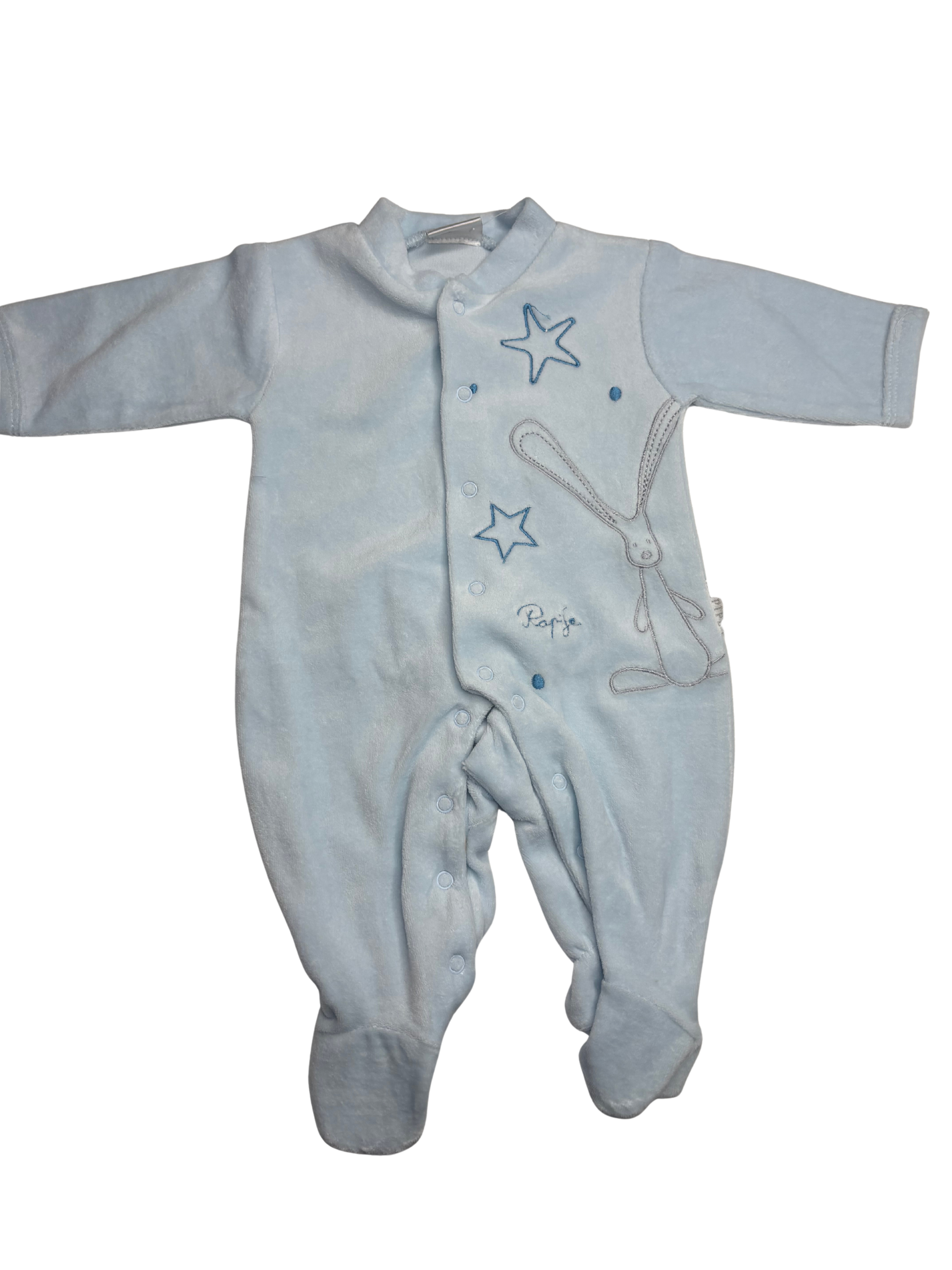 Pijama Terciopelo Conejito - Talla 0/3