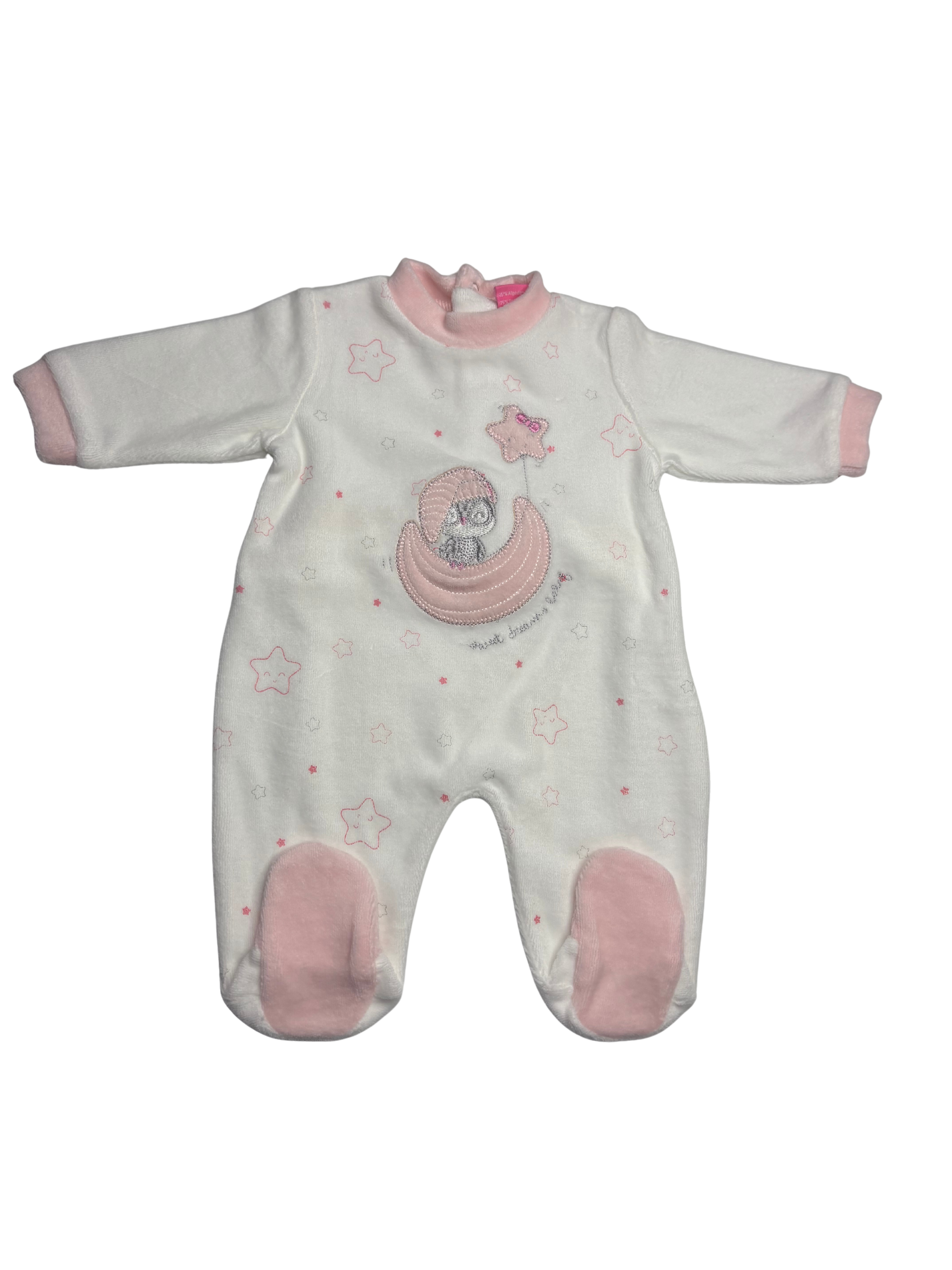 Pijama Terciopelo Luna - Talla 0/3