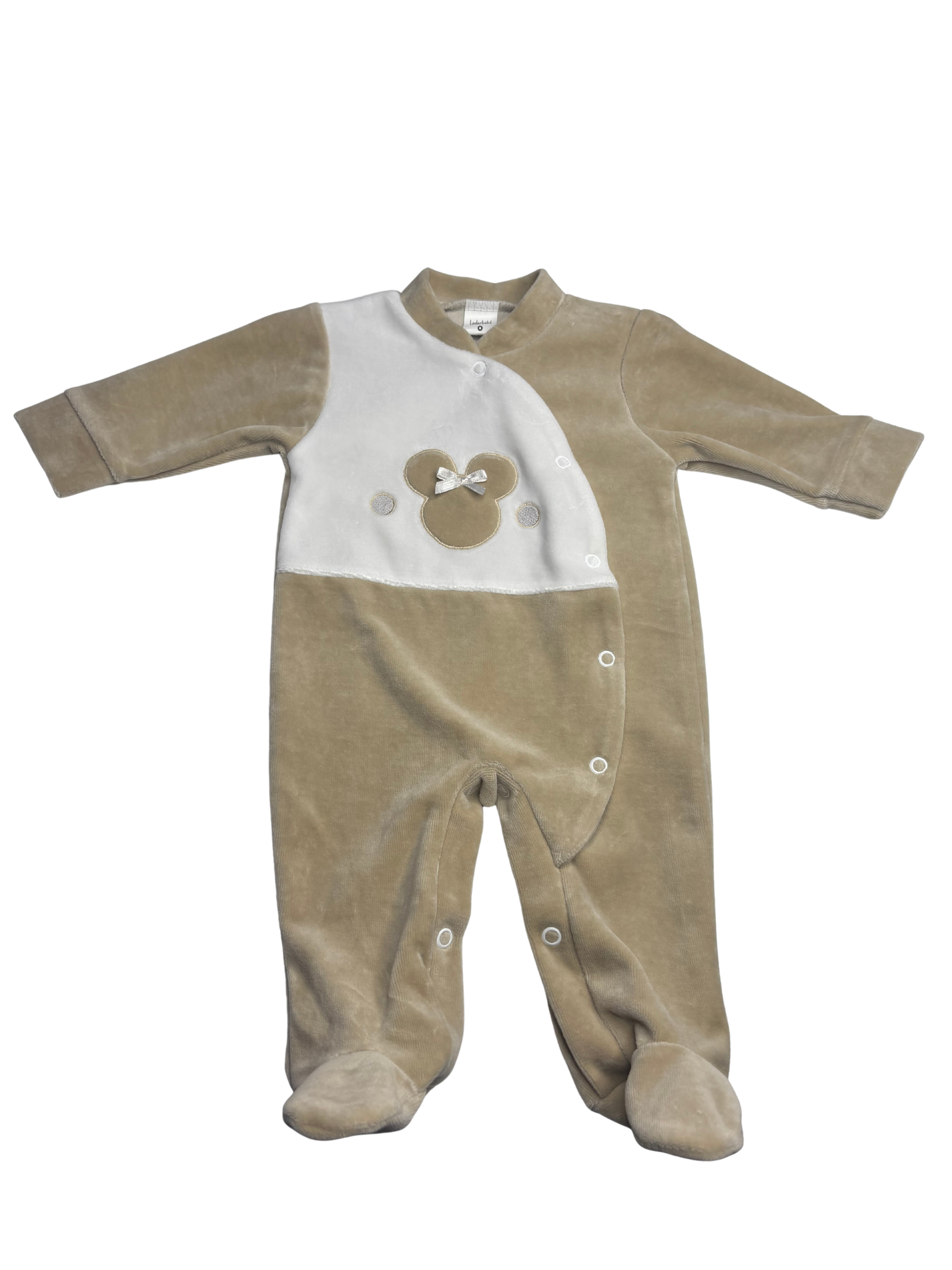 Pijama Terciopelo Silueta - Talla 0/3