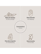 Muselina 120x120 Estrellas Azul