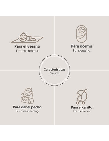 Muselina 120x120 Estrellas Rosa