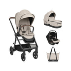 Pack Completo Capazo Silla y Cuco Mía Beige Kikkaboo