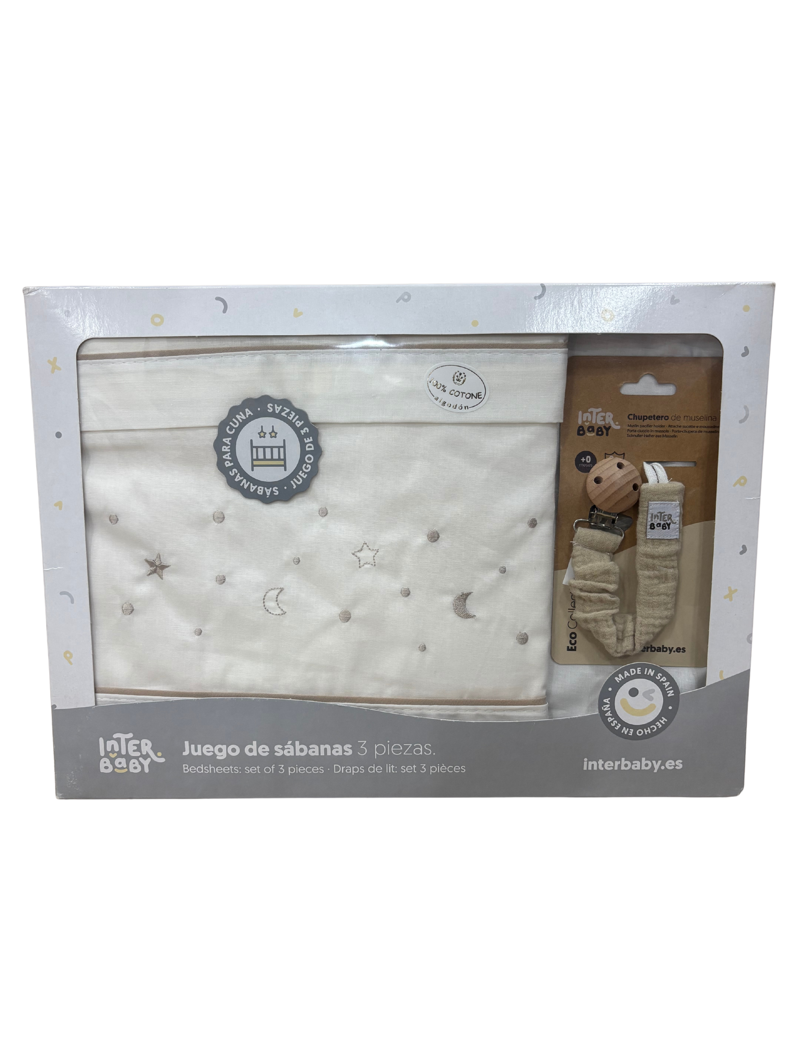 Cuna Estrellitas + Chupetero Verano