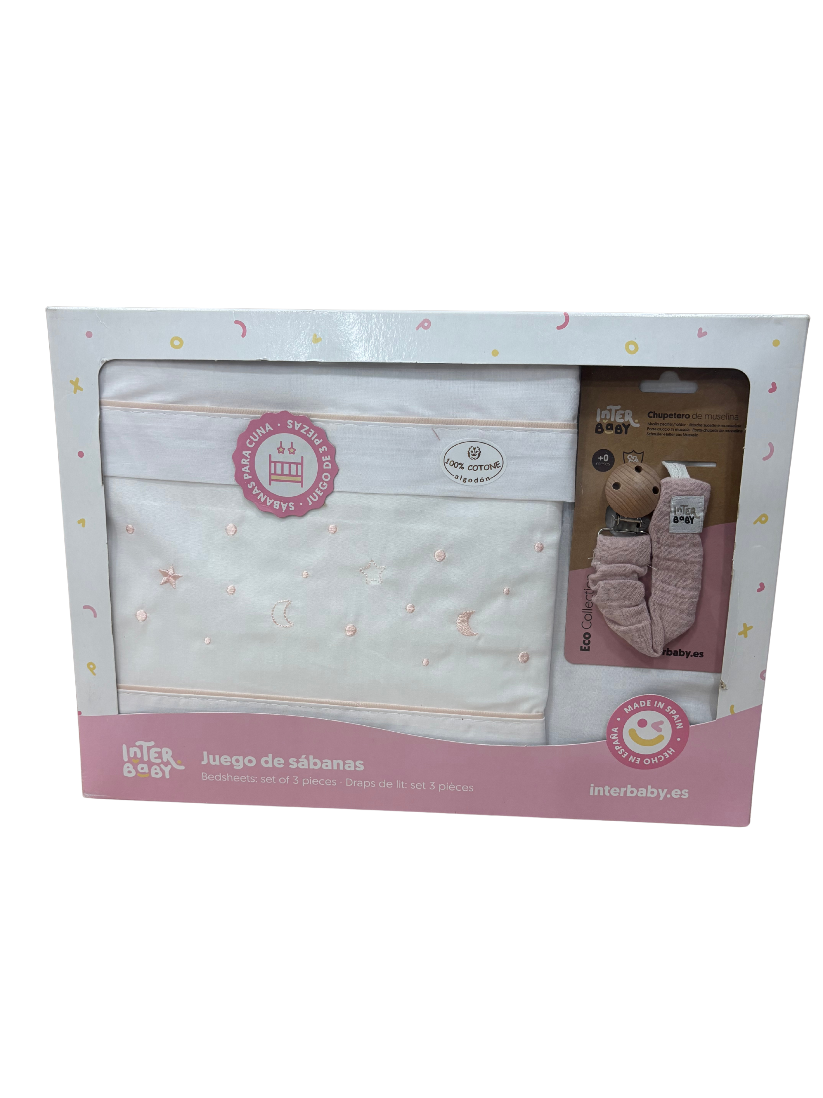 Cuna Estrellitas + Chupetero Verano