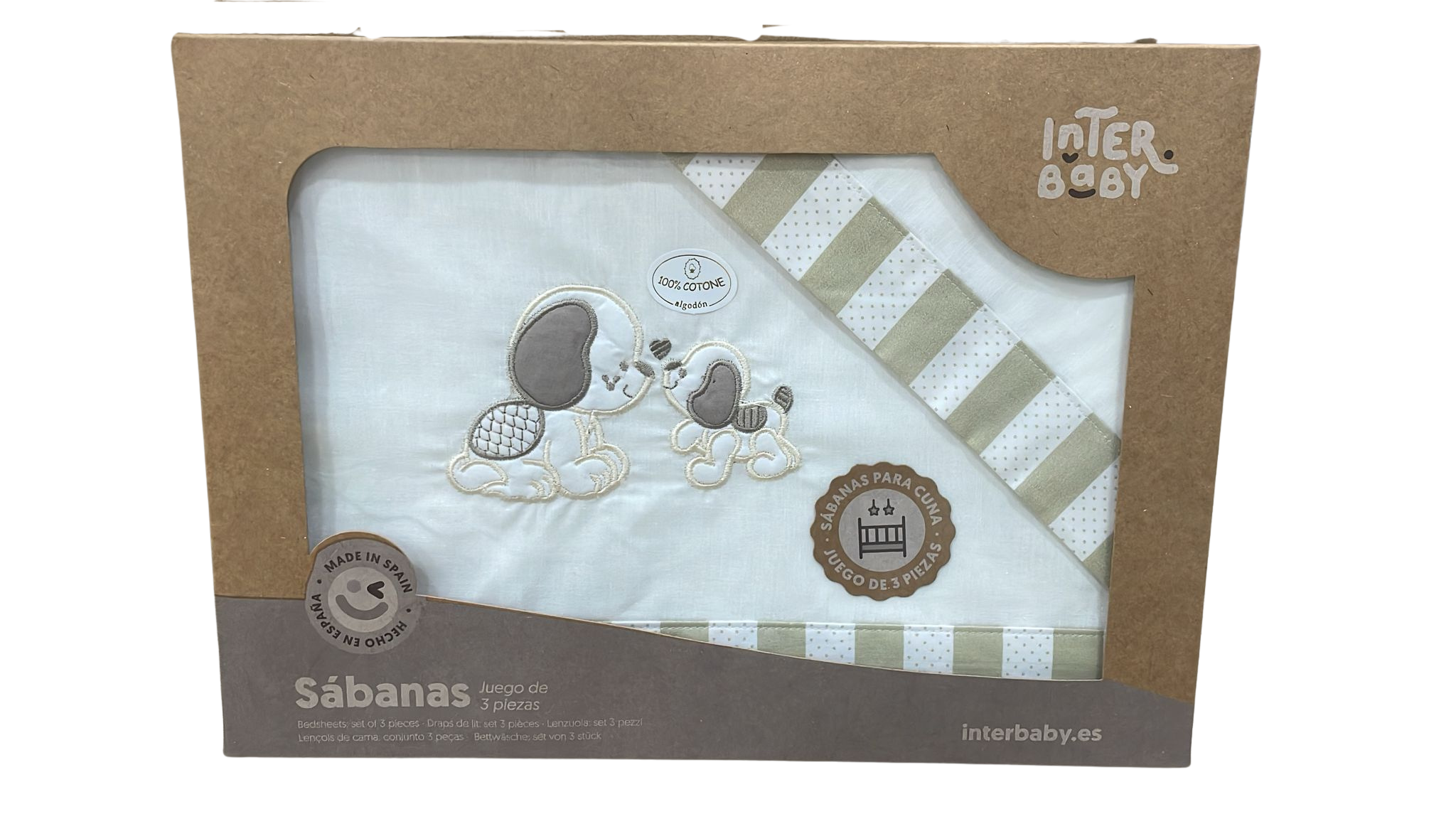 Cuna Perritos Beige Verano