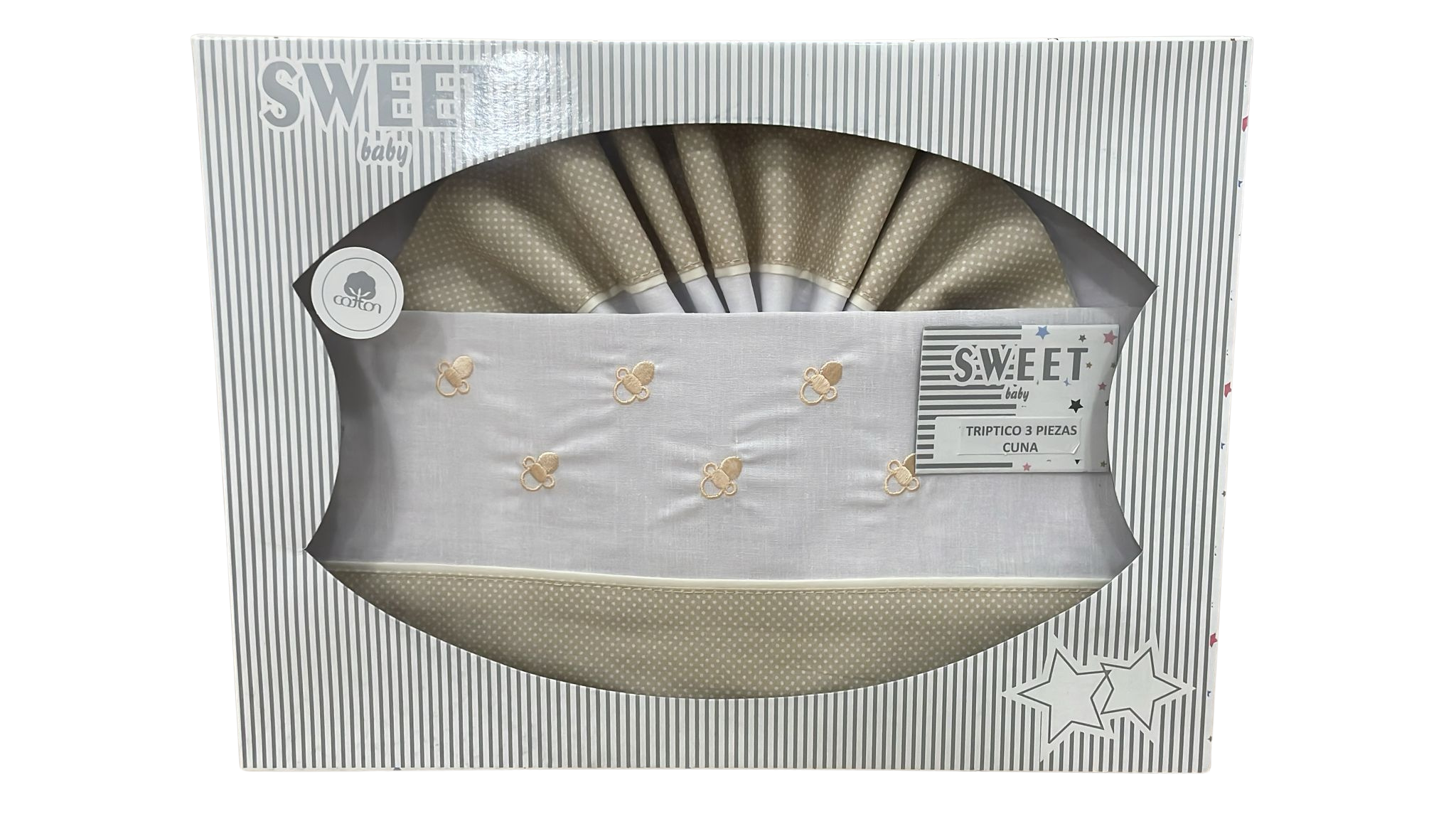 Cuna Chupetes Beige Verano