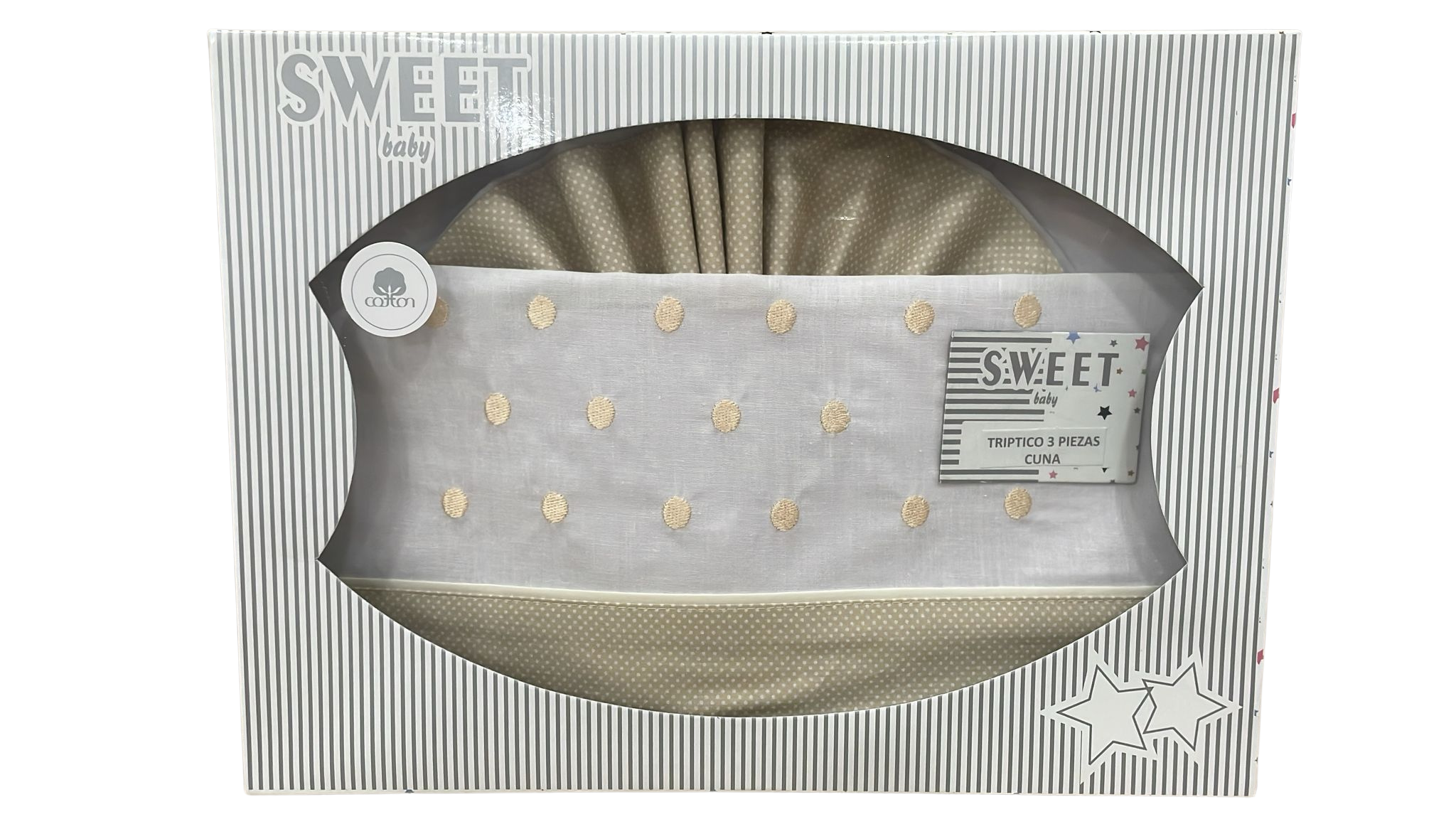 Cuna Lunares Beige Verano