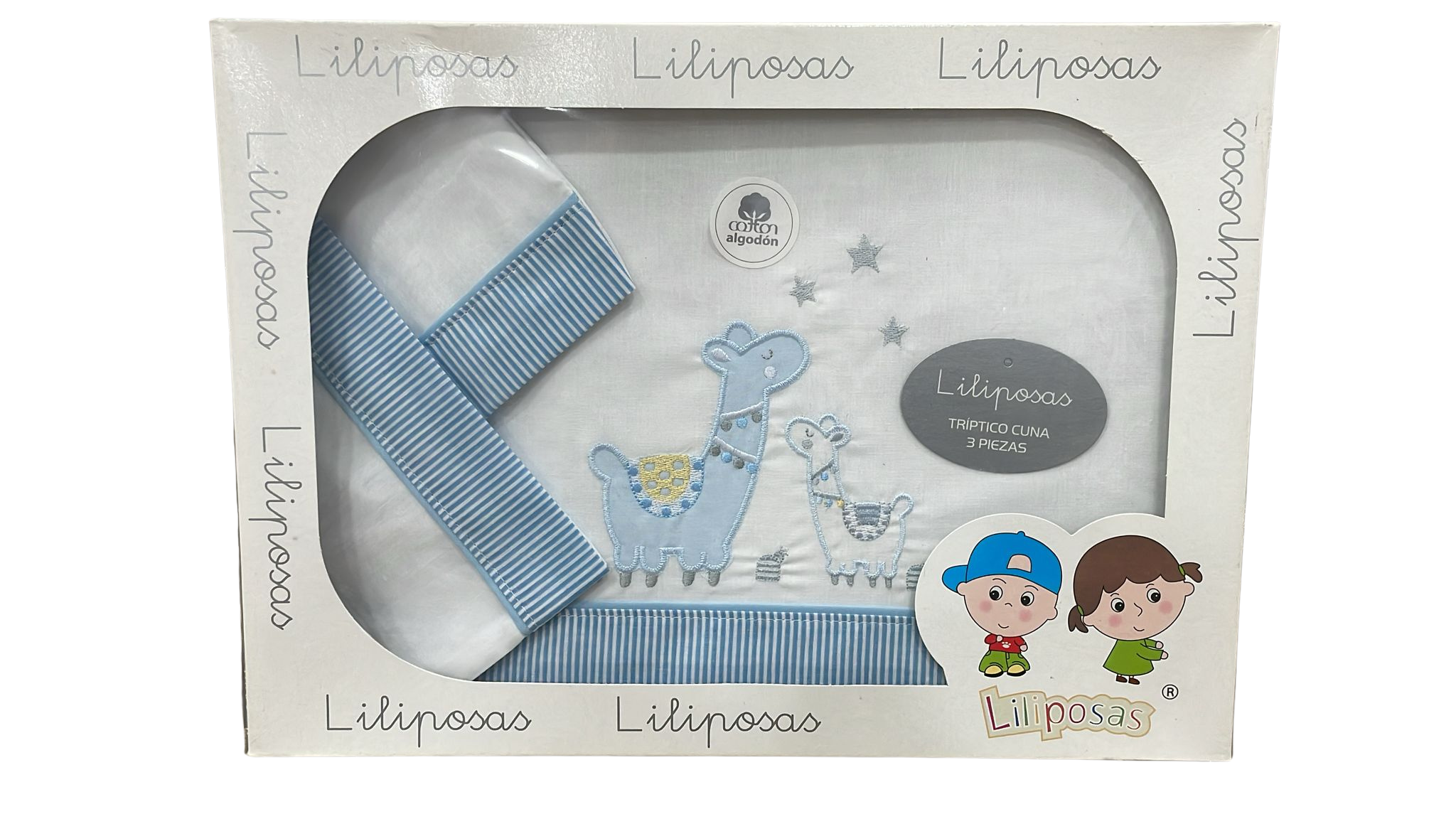 Cuna Llama Azul Verano