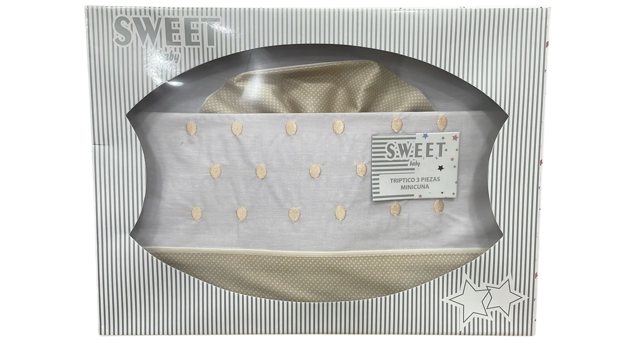 Minicuna Puntitos Beige Verano