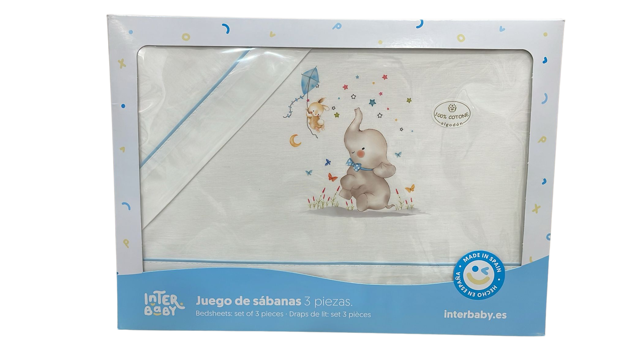 Minicuna Elefante Azul