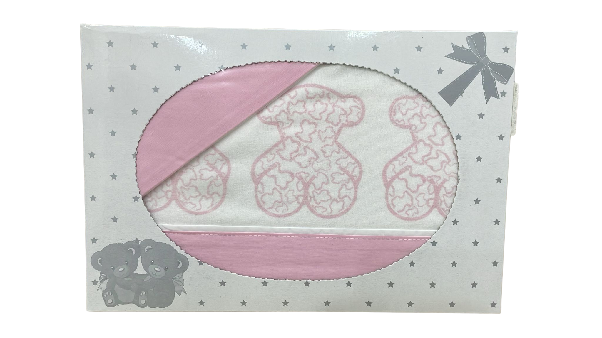 Minicuna 3 Ositos Rosa Franela