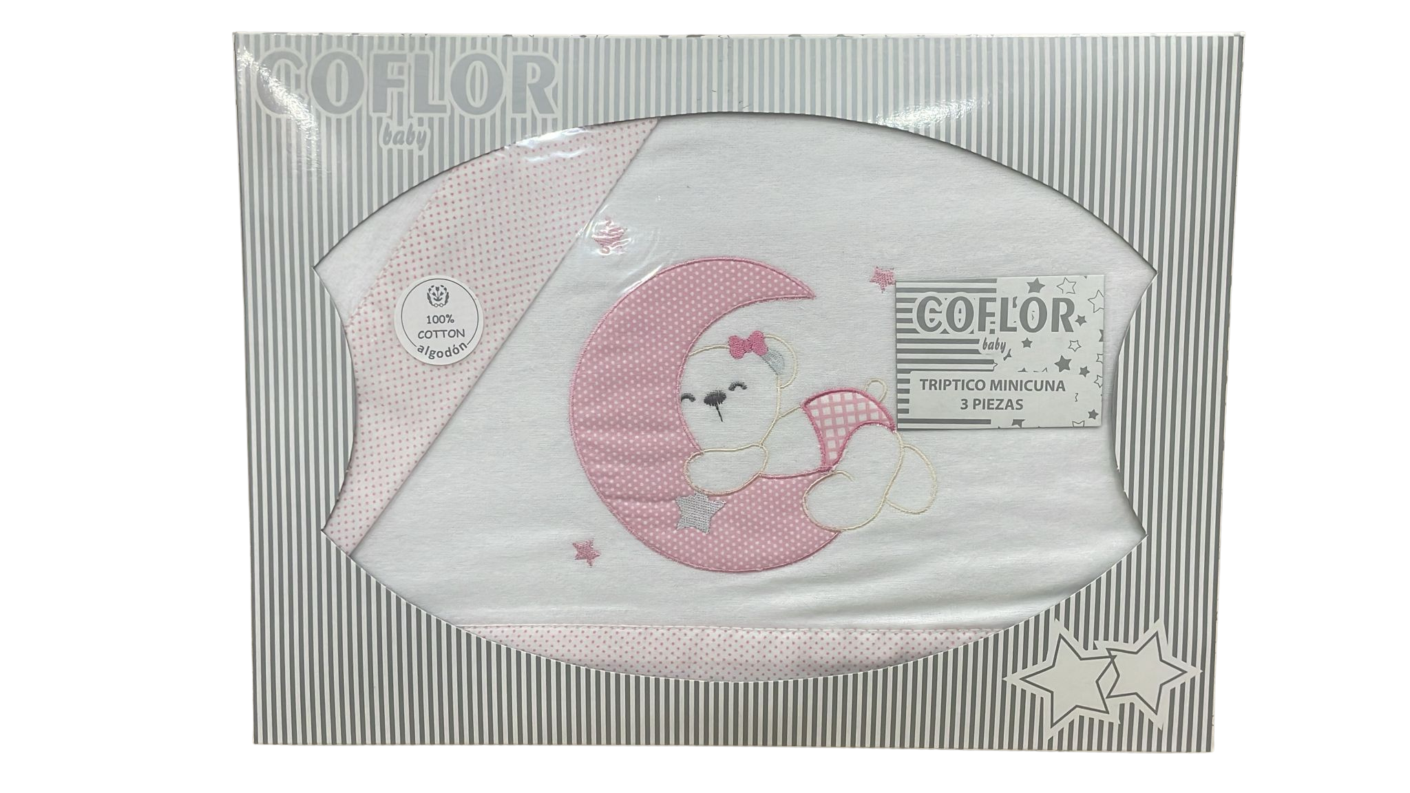 Minicuna Luna Rosa Franela