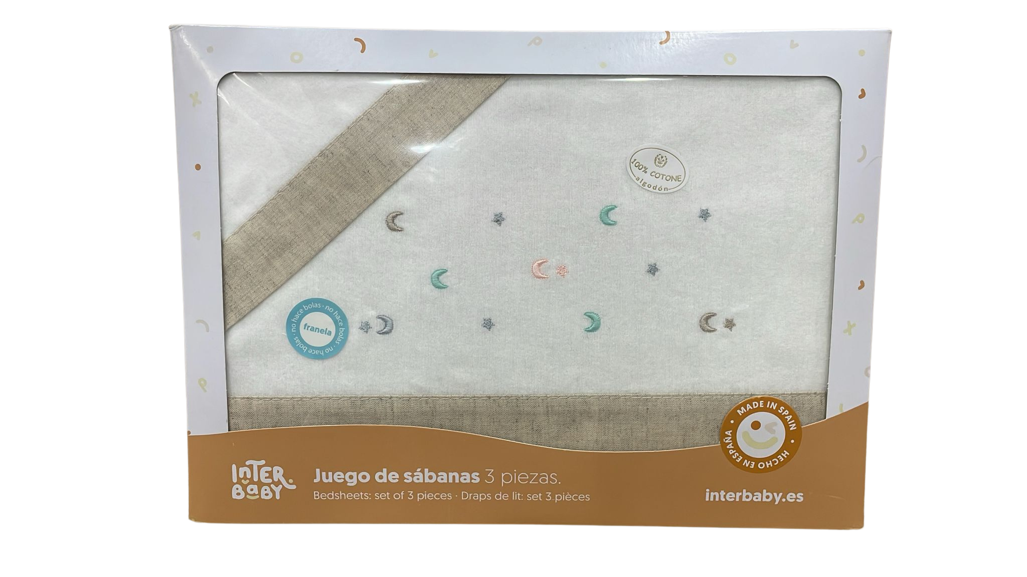 Minicuna Estrellitas Beige Franela