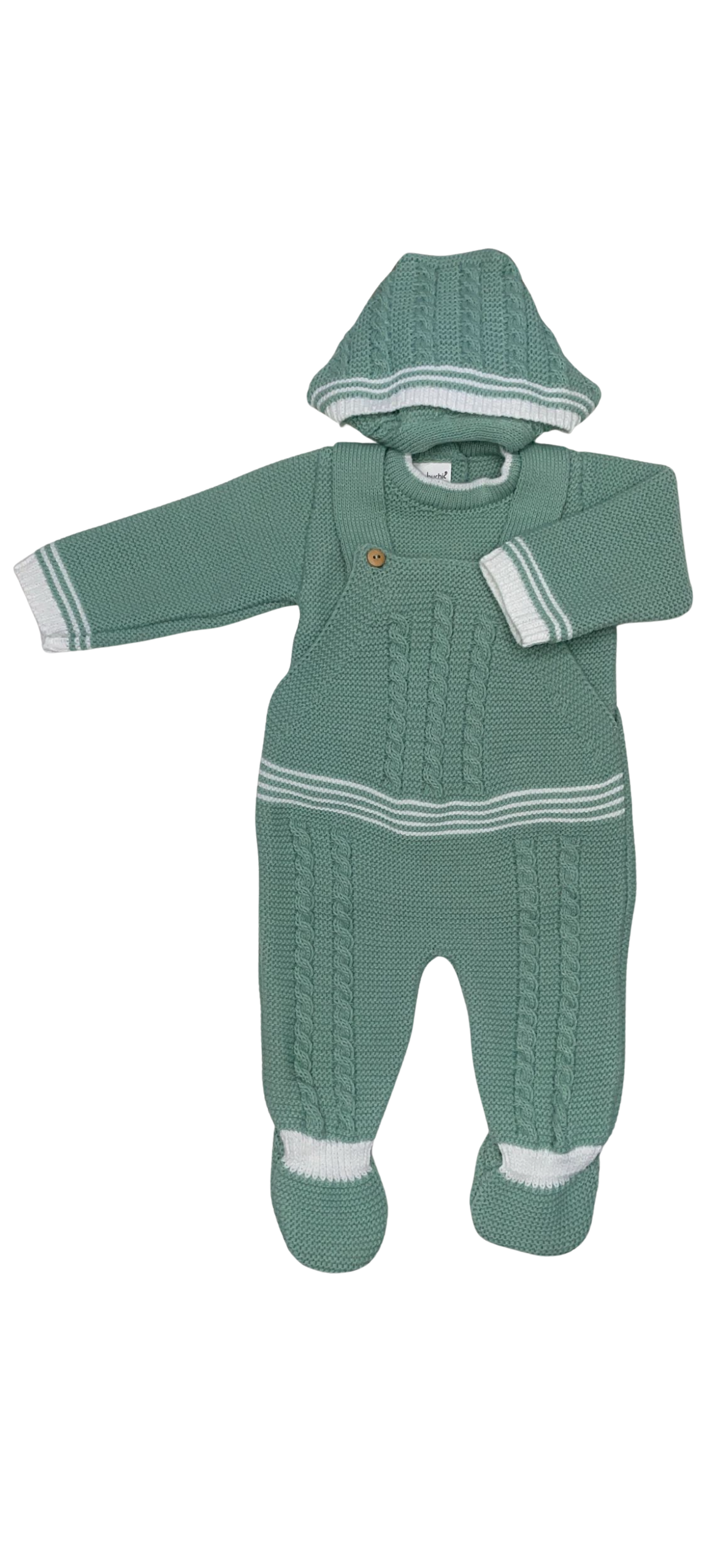 Conjunto Peto Rayas Verde