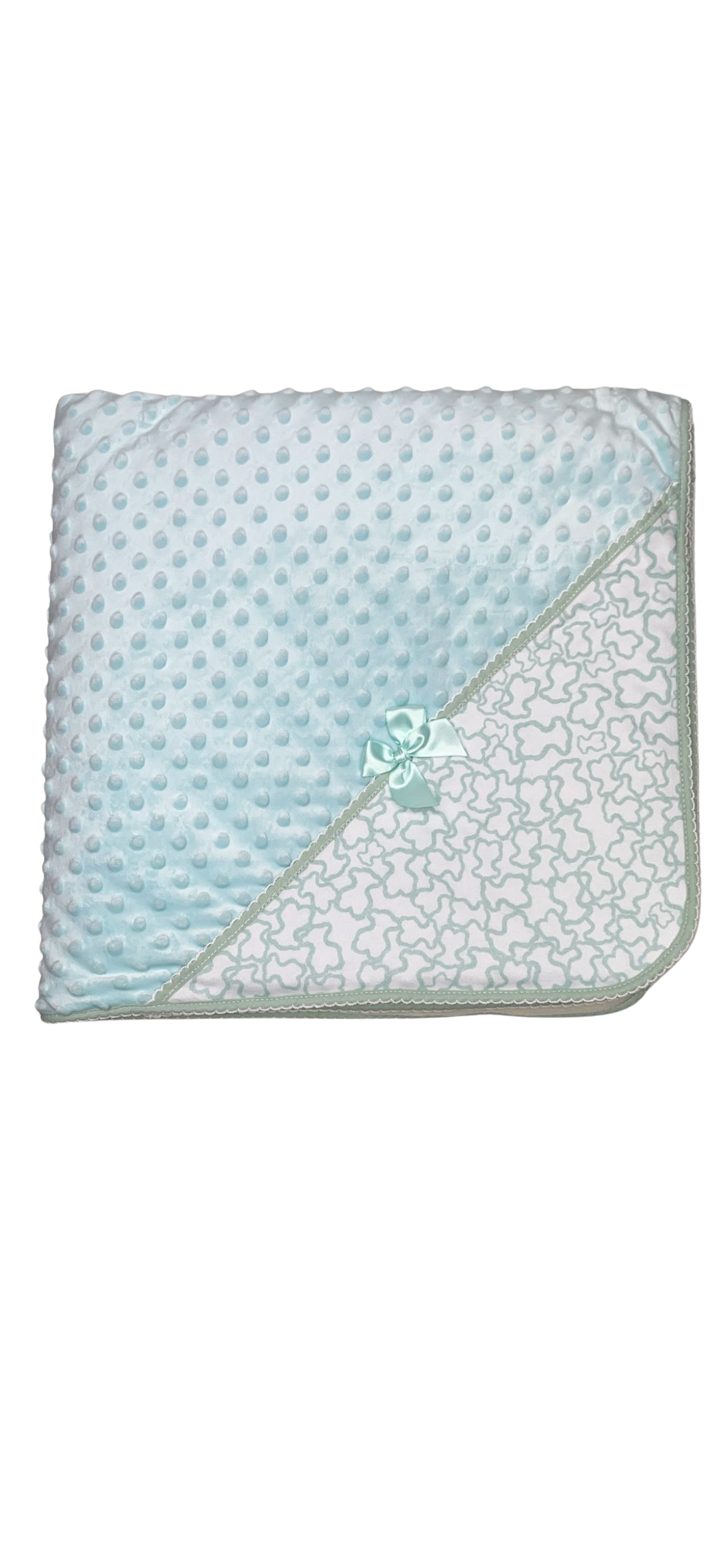 Manta Ositos Verde Agua