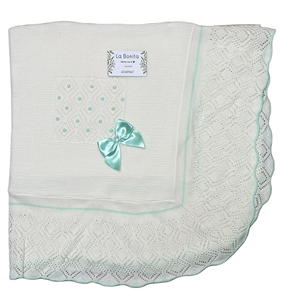 Toca Nube Hueso/Verde Agua