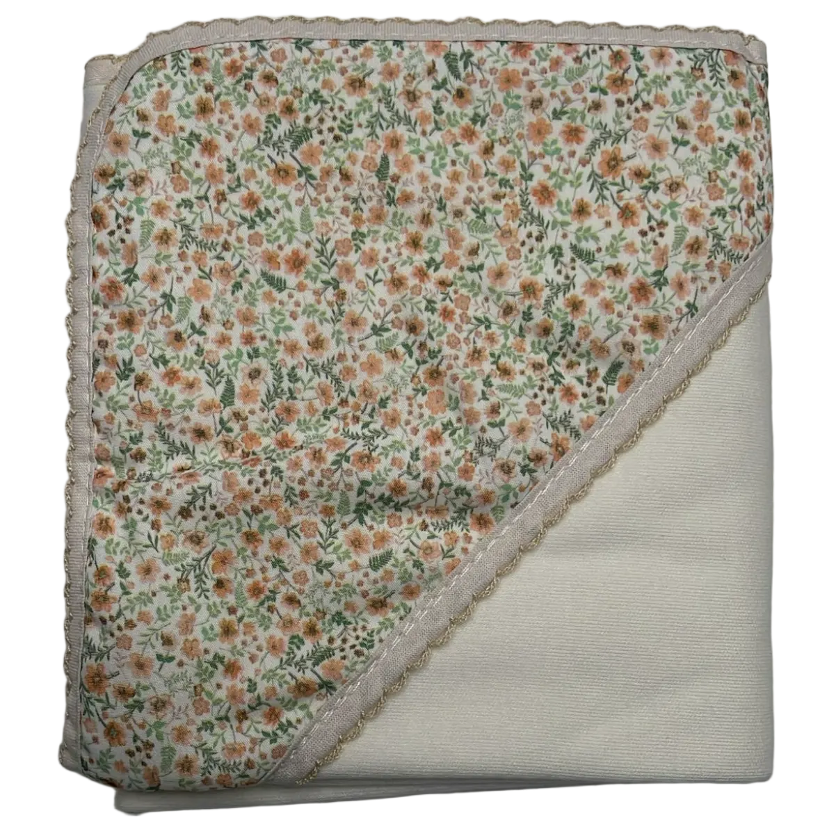 Muselina Flores Beige