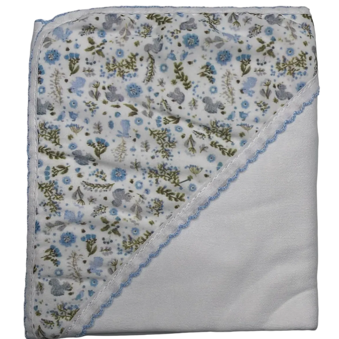 Muselina Flores Azul