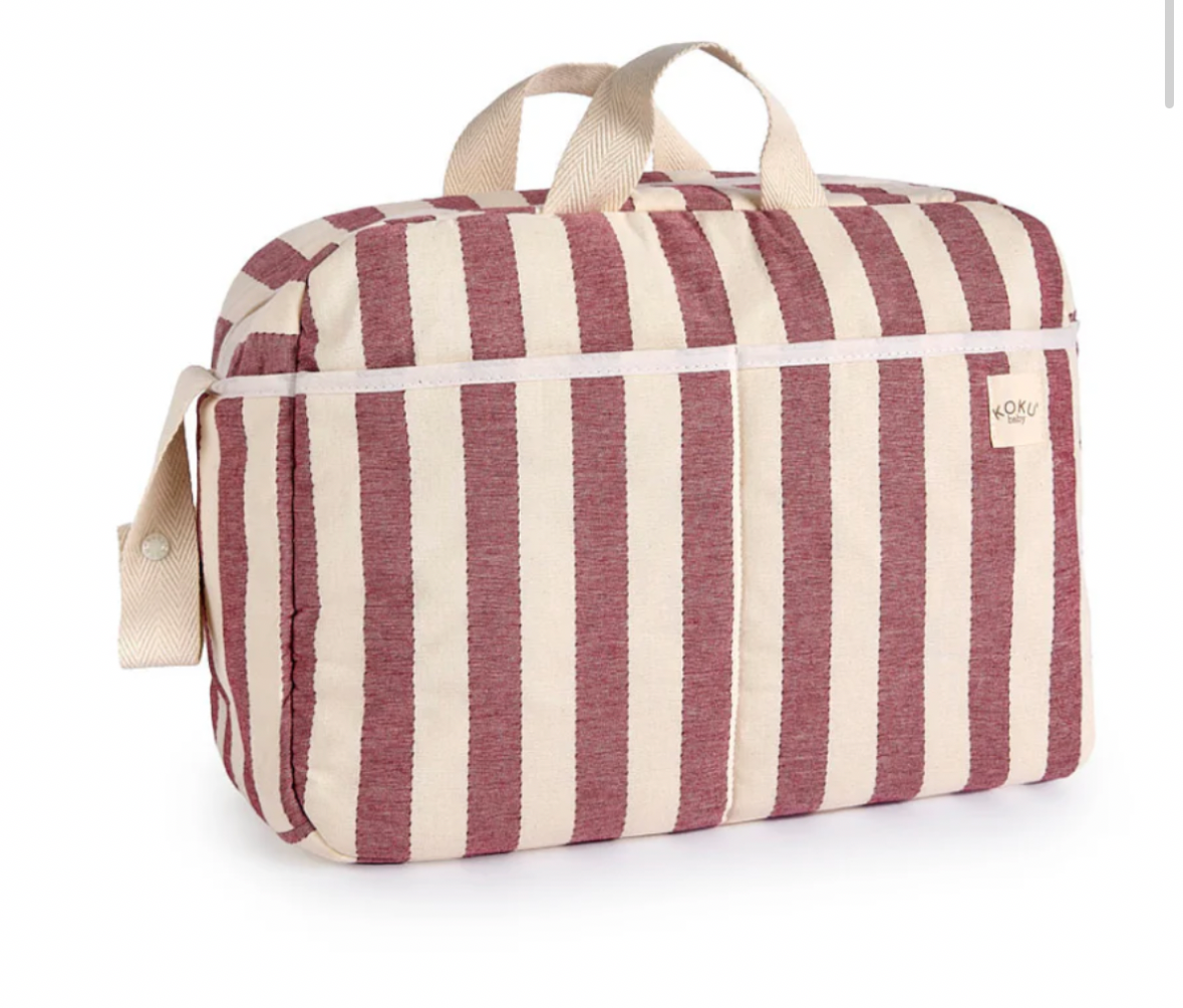 Bolso Maternidad Stripe Granate Koku Baby