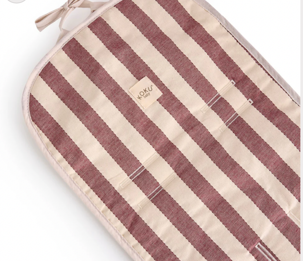 Colchoneta Paseo Stripe Burdeos Koku Baby