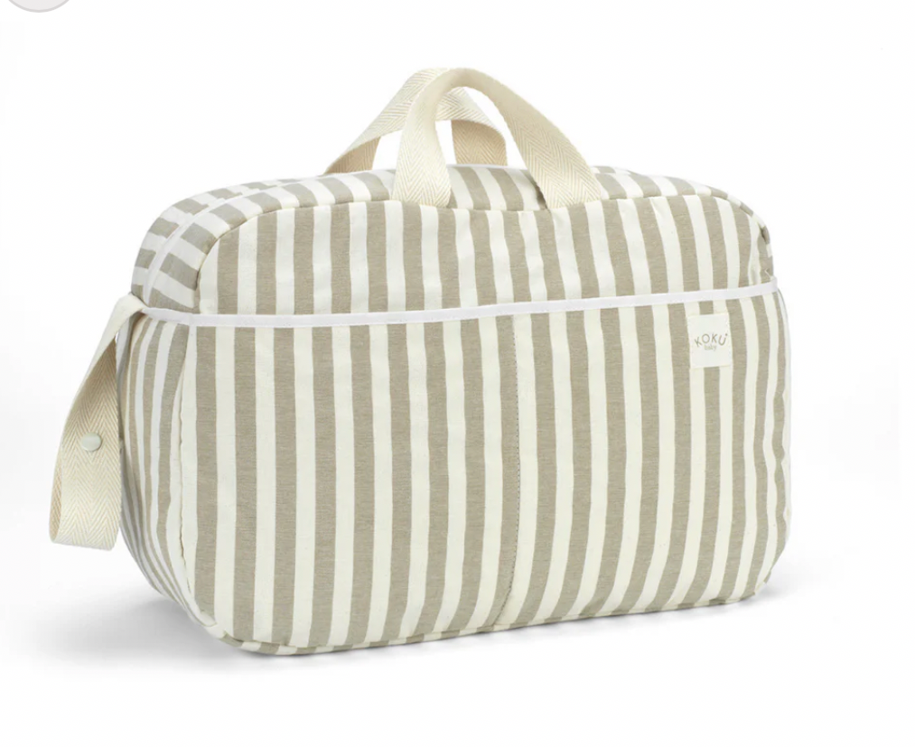 Bolso Maternidad Stripe Beige Koku