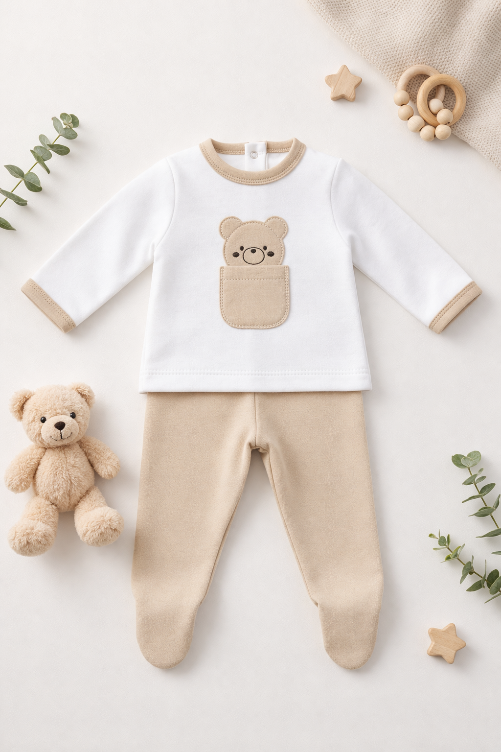 Conjunto Osito Beige