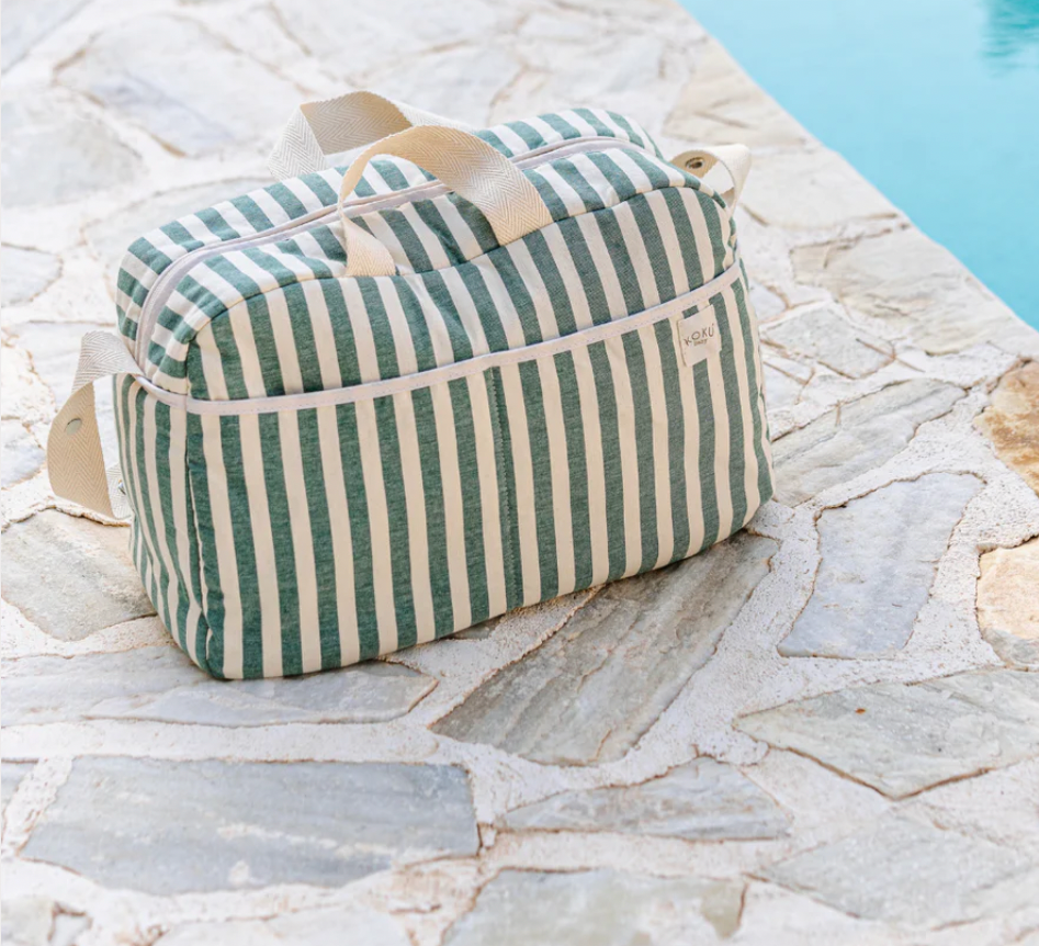 Bolso Maternidad Stripe Green Koku Baby