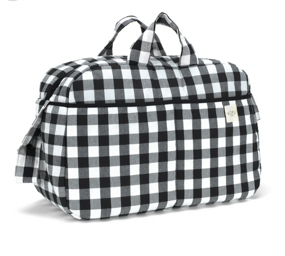 Bolso Maternidad Vichy Negro Koku Baby
