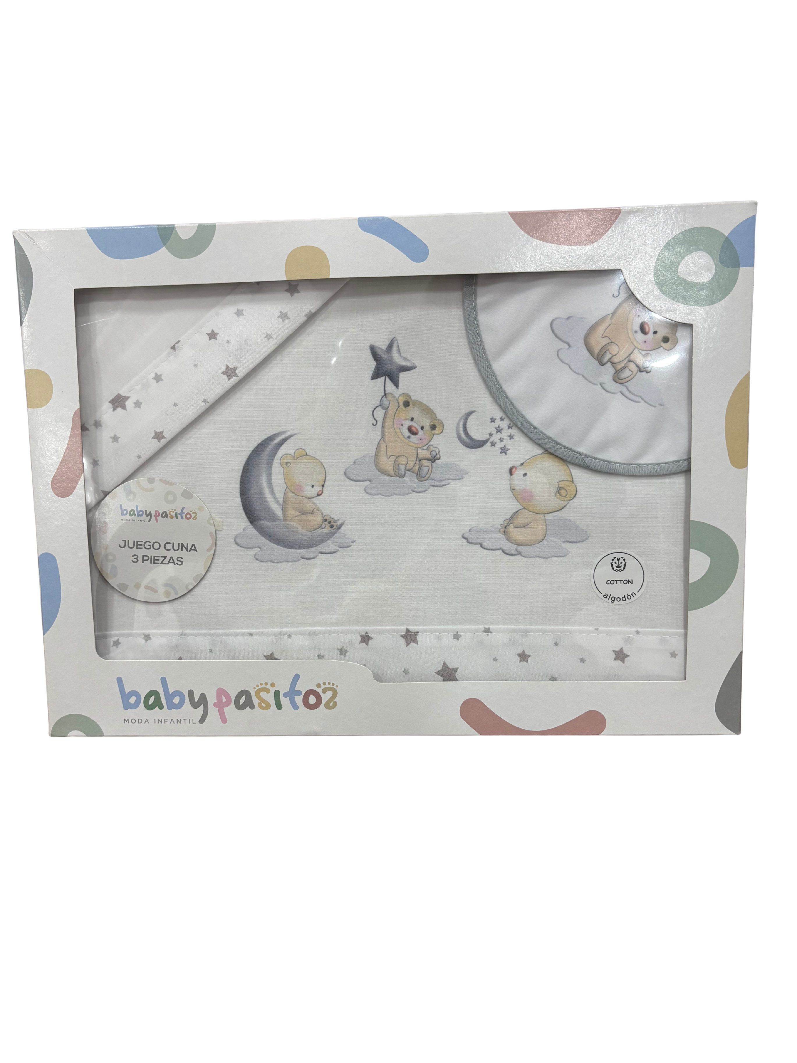 Cuna Estelar Gris + Babero