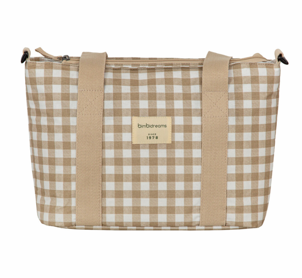 Bolso + Cambiador Vichy Beige Bimbidreams