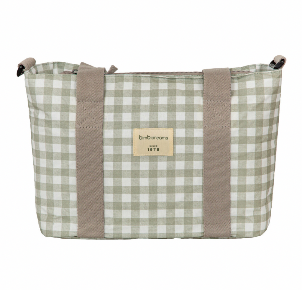 Bolso + Cambiador Vichy Verde Bimbidreams