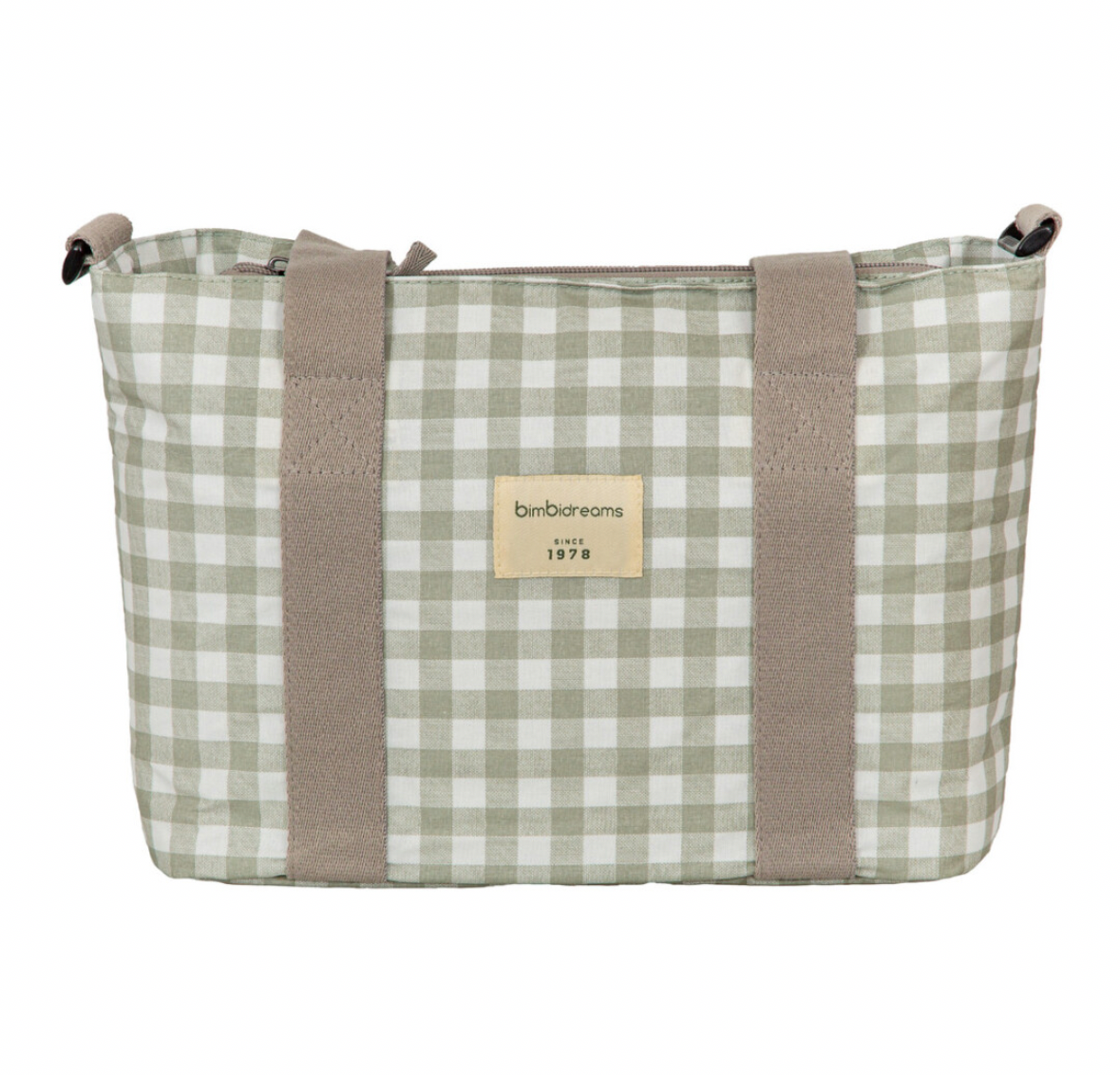 Bolso + Cambiador Vichy Verde Bimbidreams