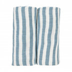 Pack Muselinas 30x30 Rayitas Blue